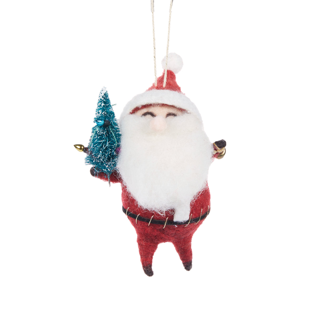 Felt Santa with Blue Christmas Tree