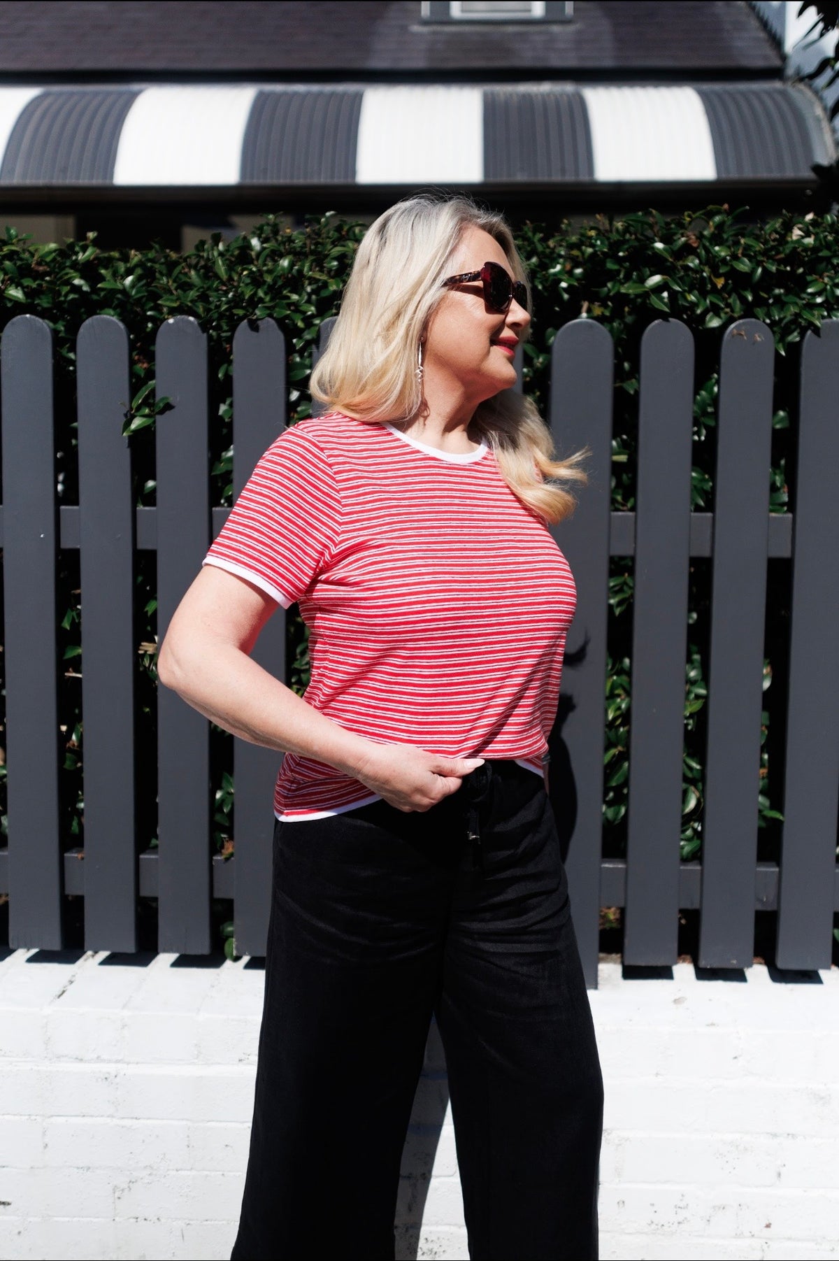 Marais Tee | Ochre Stripe | Yarra Trail