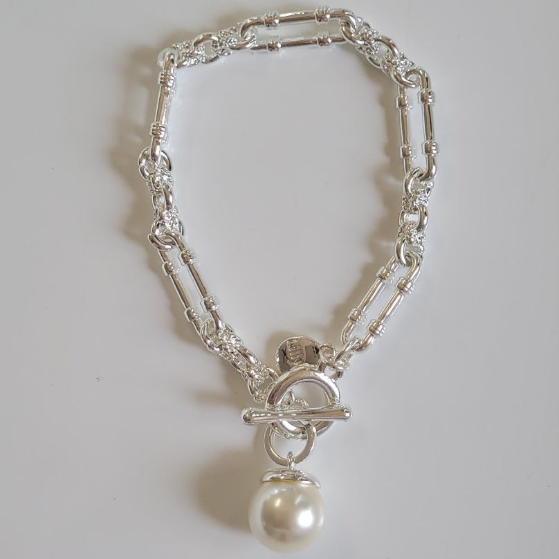 Pearl Drop Bracelet | Silver
