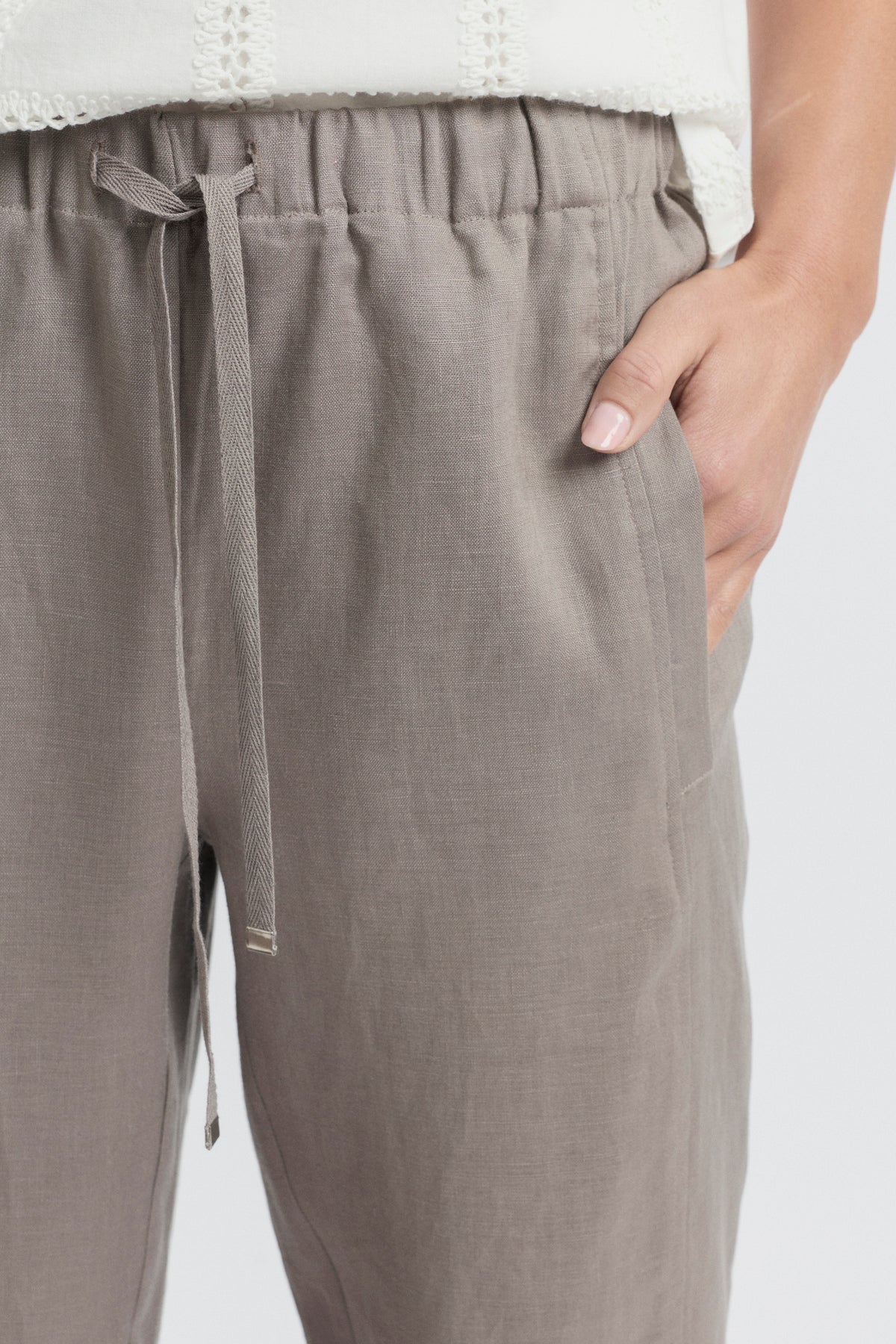 Tirari Slim Leg Linen Pant | Yarra Trail