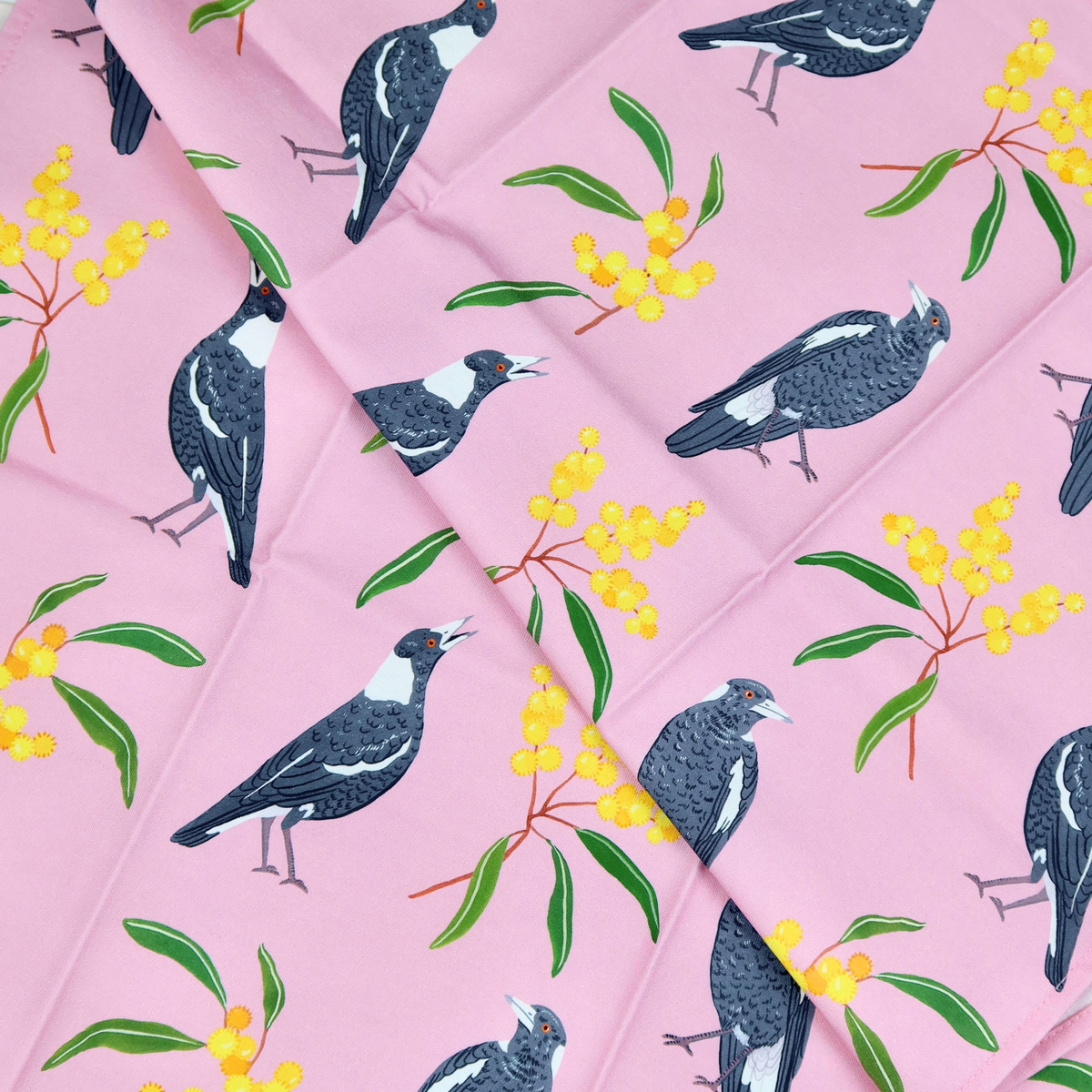 Australian Tea Towel | Magpie Wattle