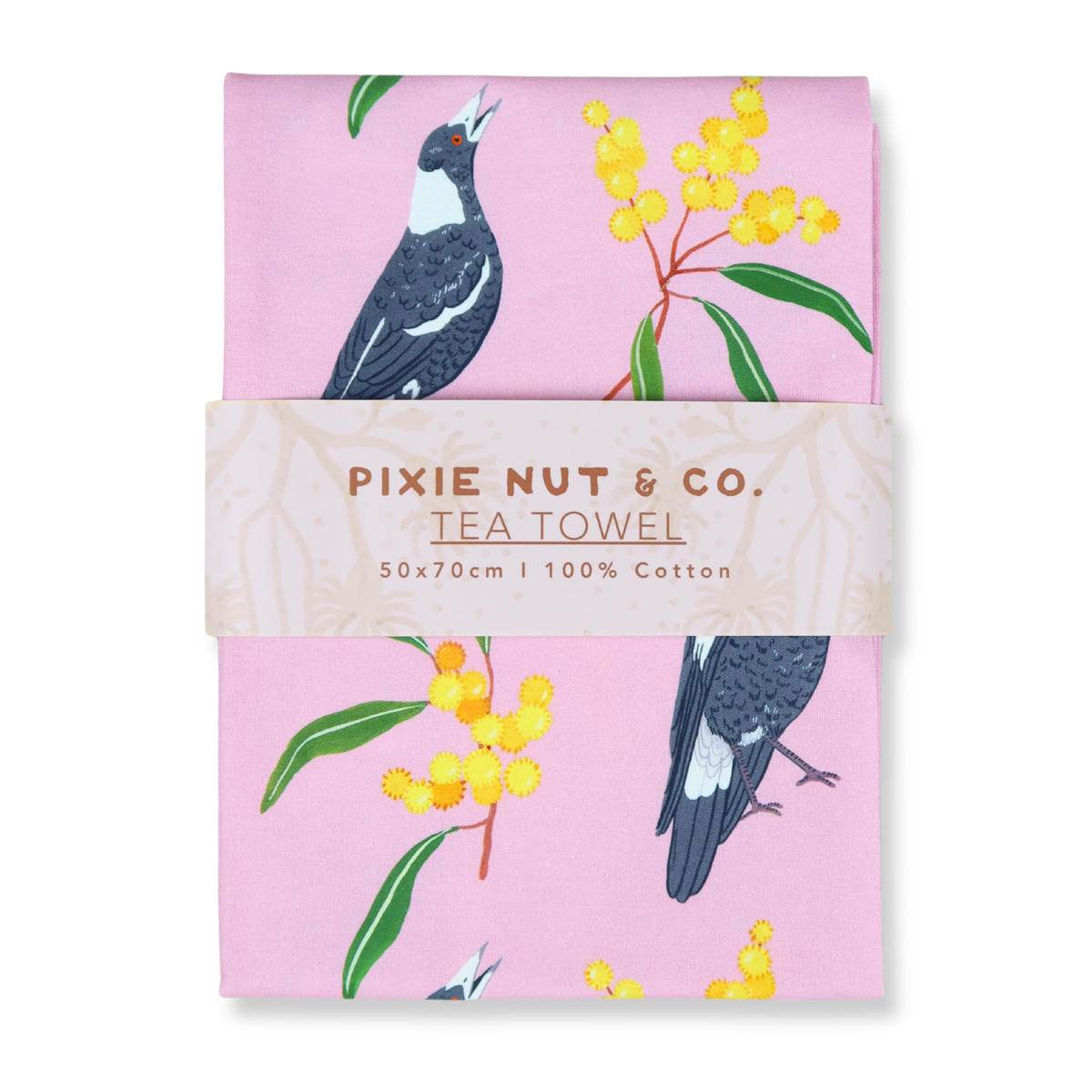 Australian Tea Towel | Magpie Wattle