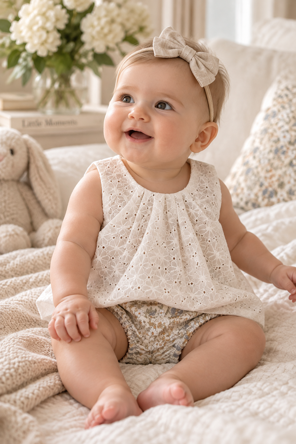 White Lace Baby Playsuit | Arthur Ave