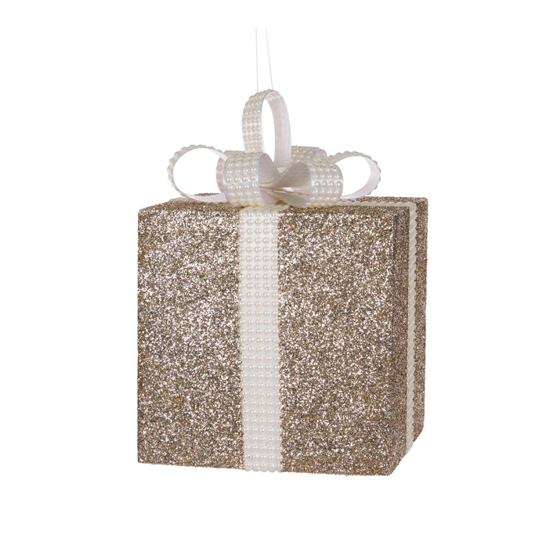 Champagne and Pearl Glittered Gift Box
