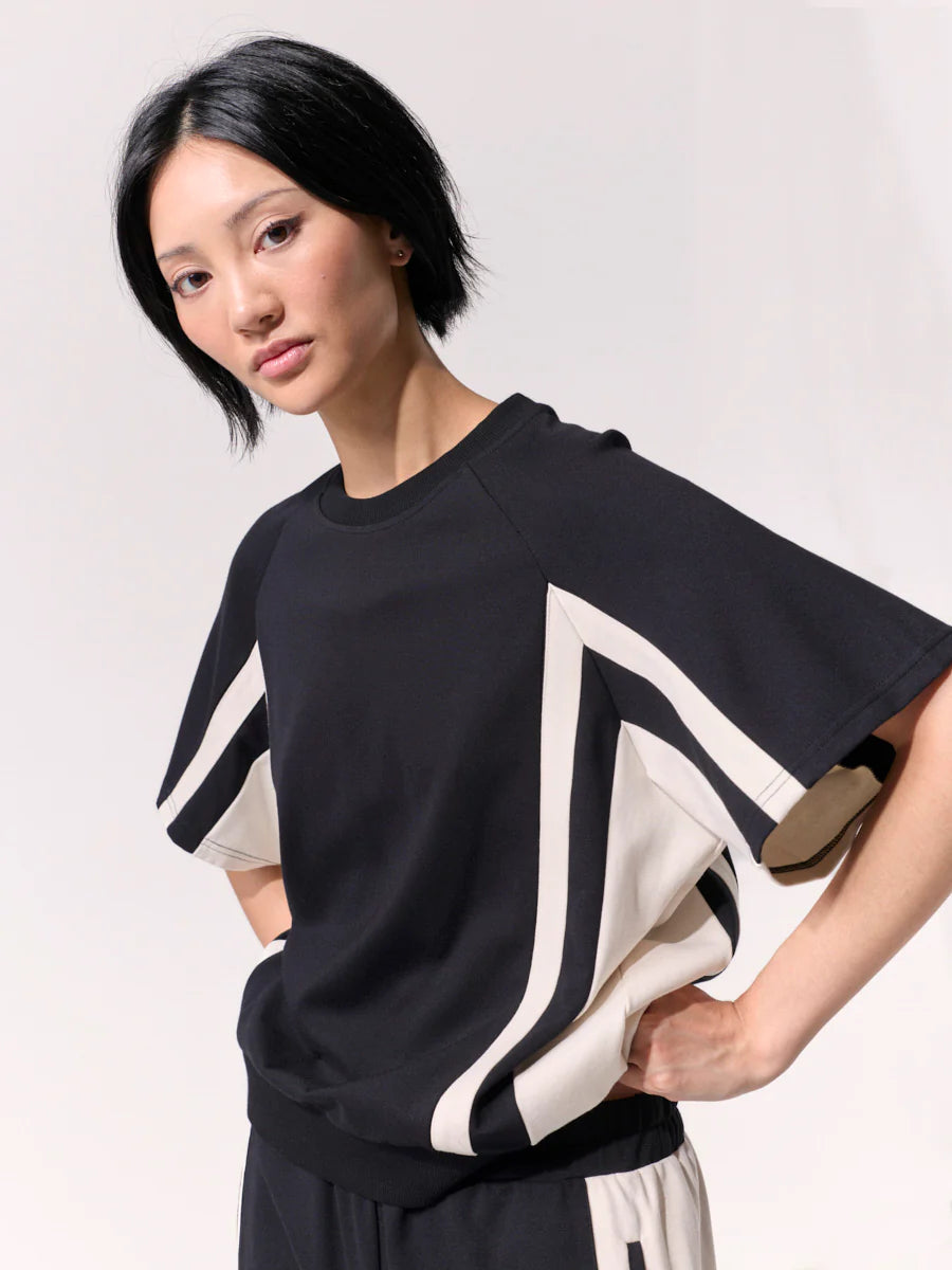 Lounge and Leave Top | Black/Ivory | Marco Polo