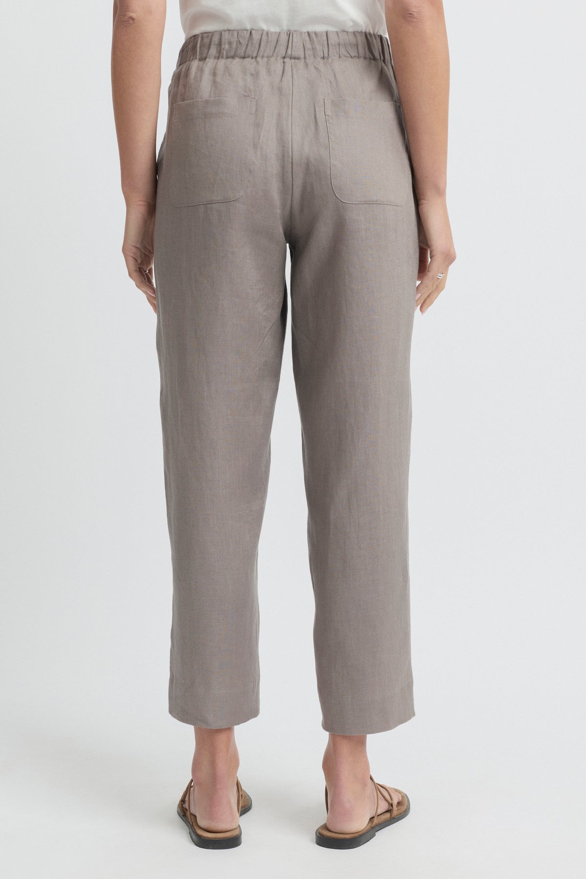 Tirari Slim Leg Linen Pant | Yarra Trail