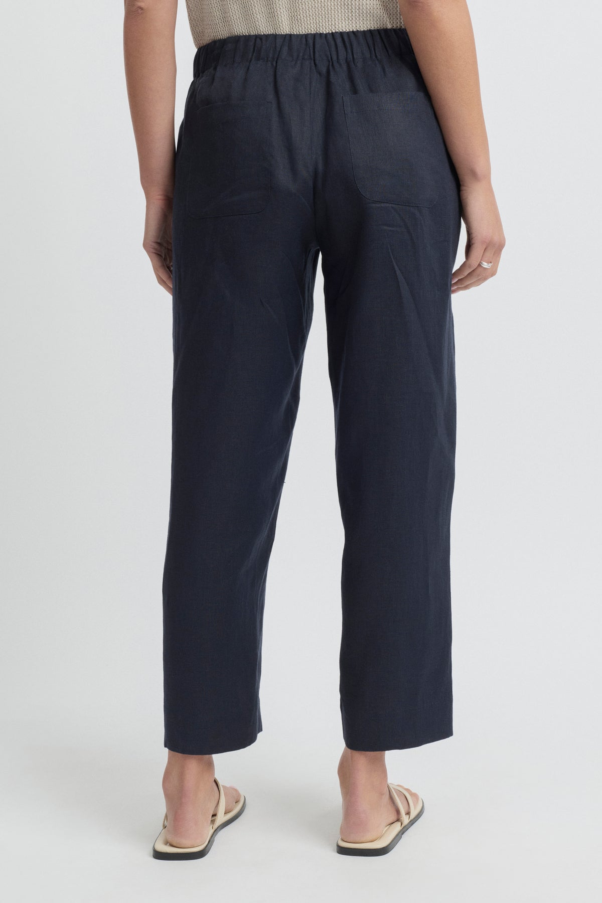 Tirari Slim Leg Linen Pant | Yarra Trail