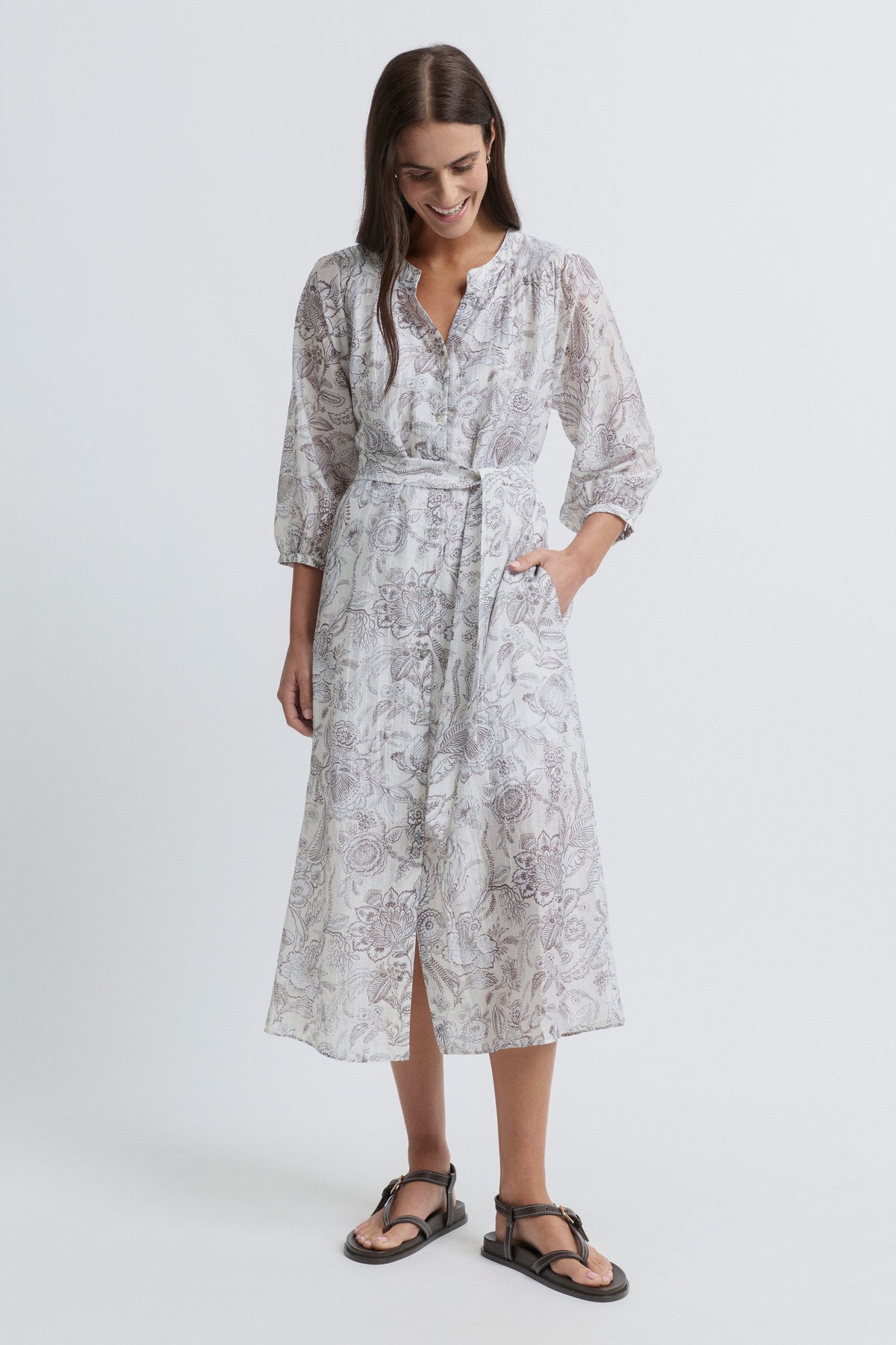 Delicacy 3/4 Sleeve Dress | Yarra Trail